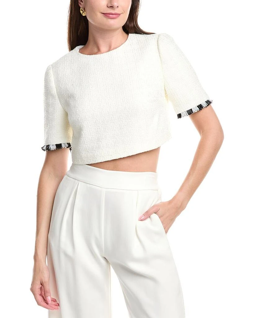 Milly Milly Lee Beaded Fringe Crop Top 1