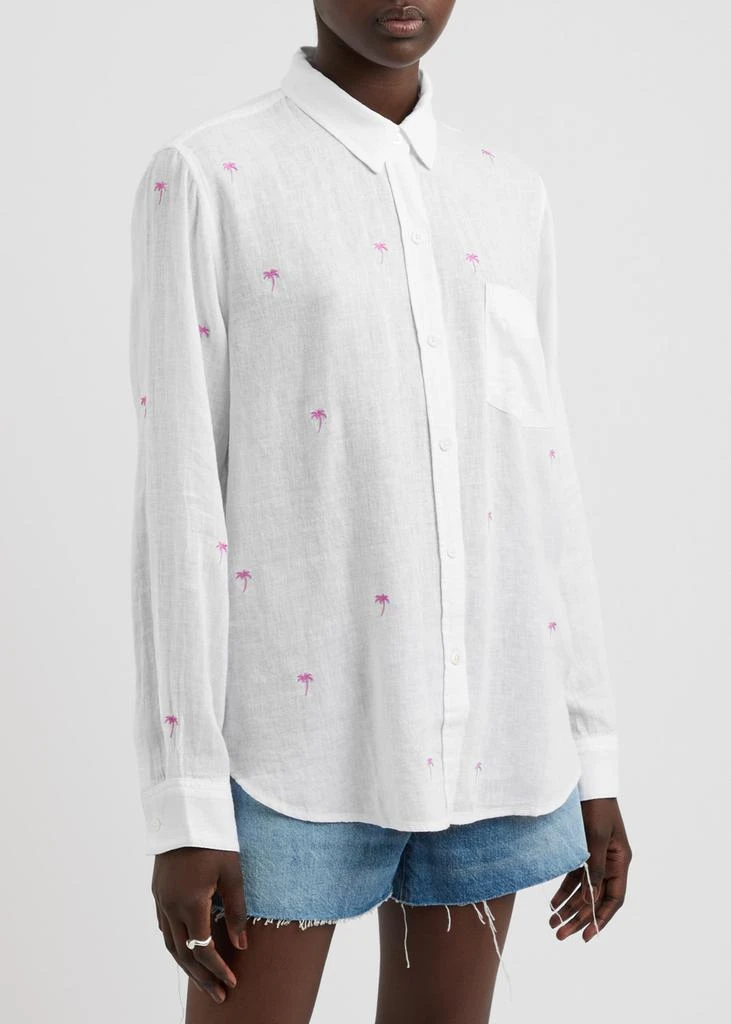 Rails Charli embroidered linen-blend shirt 2