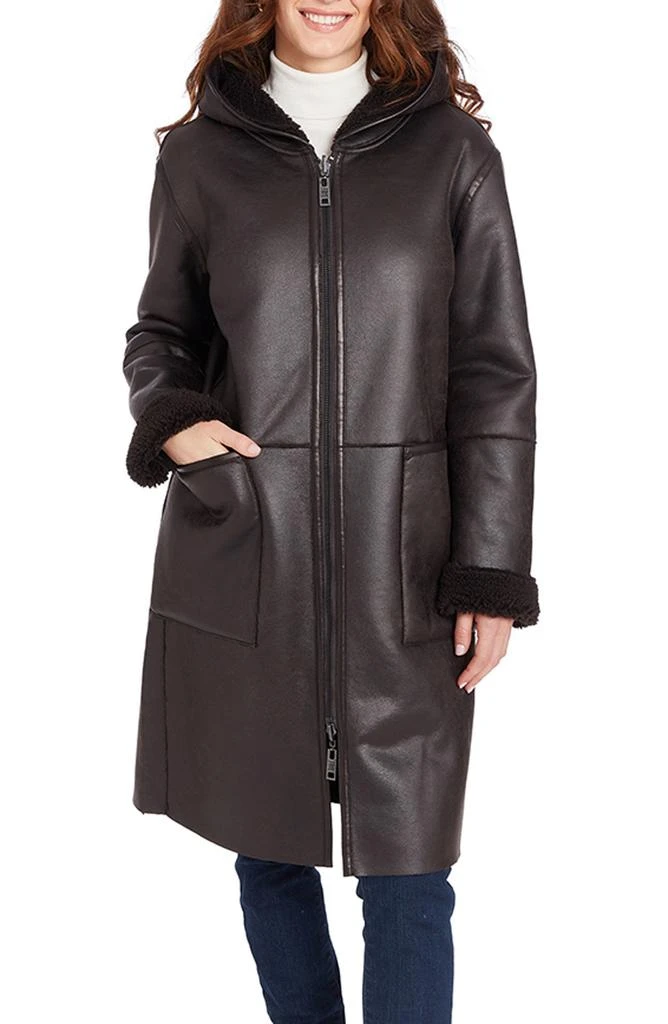 Frye Reversible Water Resistant Faux Shearling
Faux Leather Coat