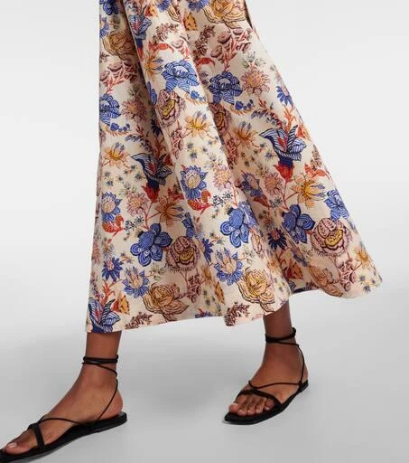 Ulla Johnson Francesca floral cotton poplin midi dress 5