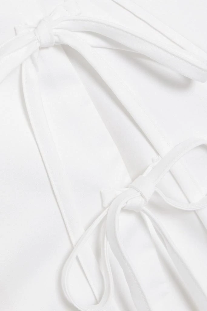 Altuzarra Bow-detailed cotton-poplin mini skirt 4