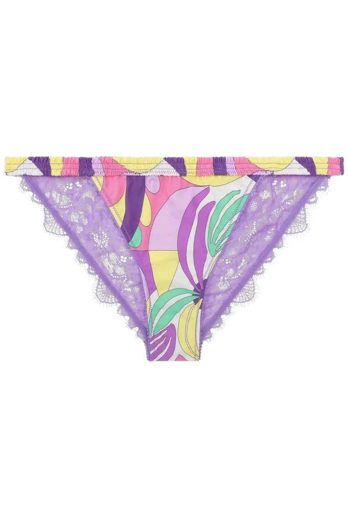 LOVE STORIES Wild Rose Lila Print Bikini Briefs In Multi Abstract Print Lila 3