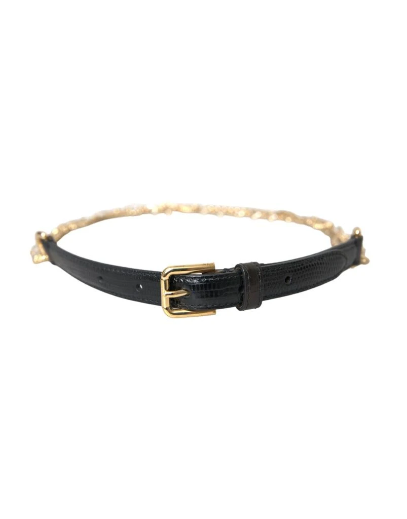 Dolce 
Gabbana Leather gold Chain Crystal Waist Women Women
s Belt