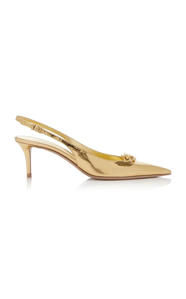 Shop Valentino Garavani The Bold Edition Leather Slingback Pumps