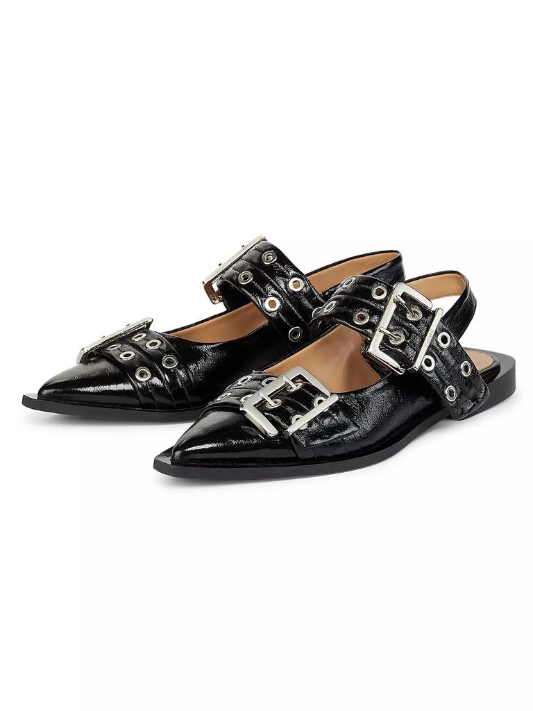 Ganni Buckle Ballerina Flats 2