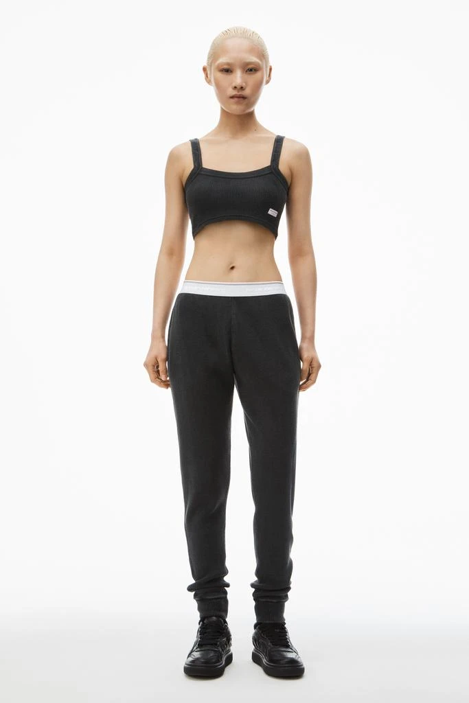 Alexander Wang jogger pant in waffle-knit cotton stretch 6