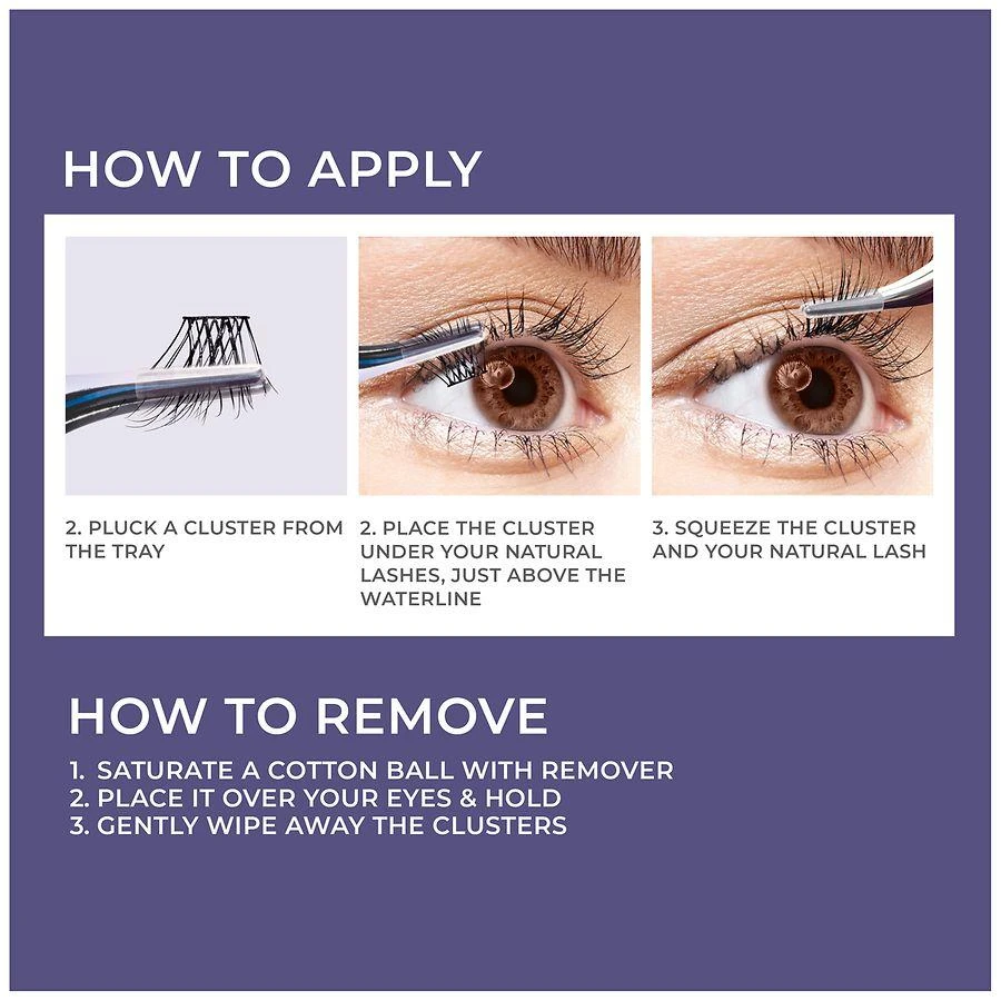 Kiss imPRESS Falsies Long Lasting Self Adhesive Lash Clusters, Demi Wispy 6