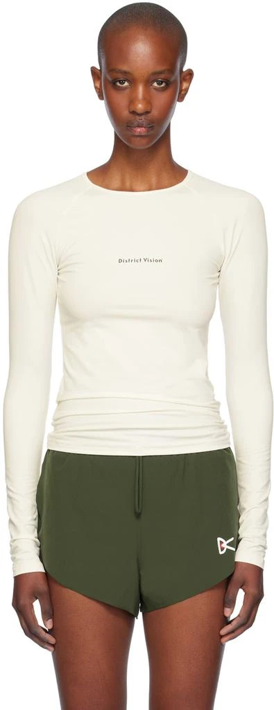 District Vision Off-White Lightweight Long Sleeve Sport T-Shirt 1