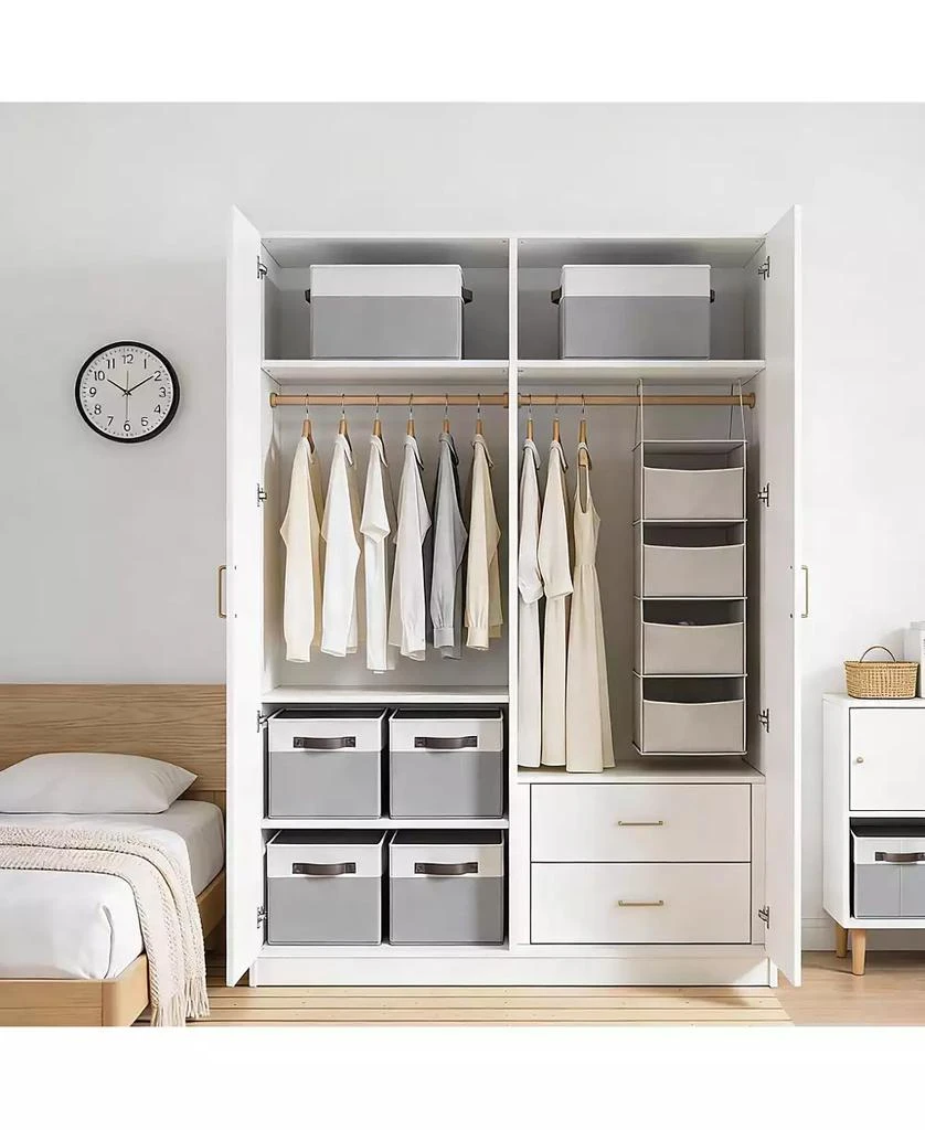 YIGII 4-Pack Collapsible Fabric Storage Bins with Handles for Home Organization 3