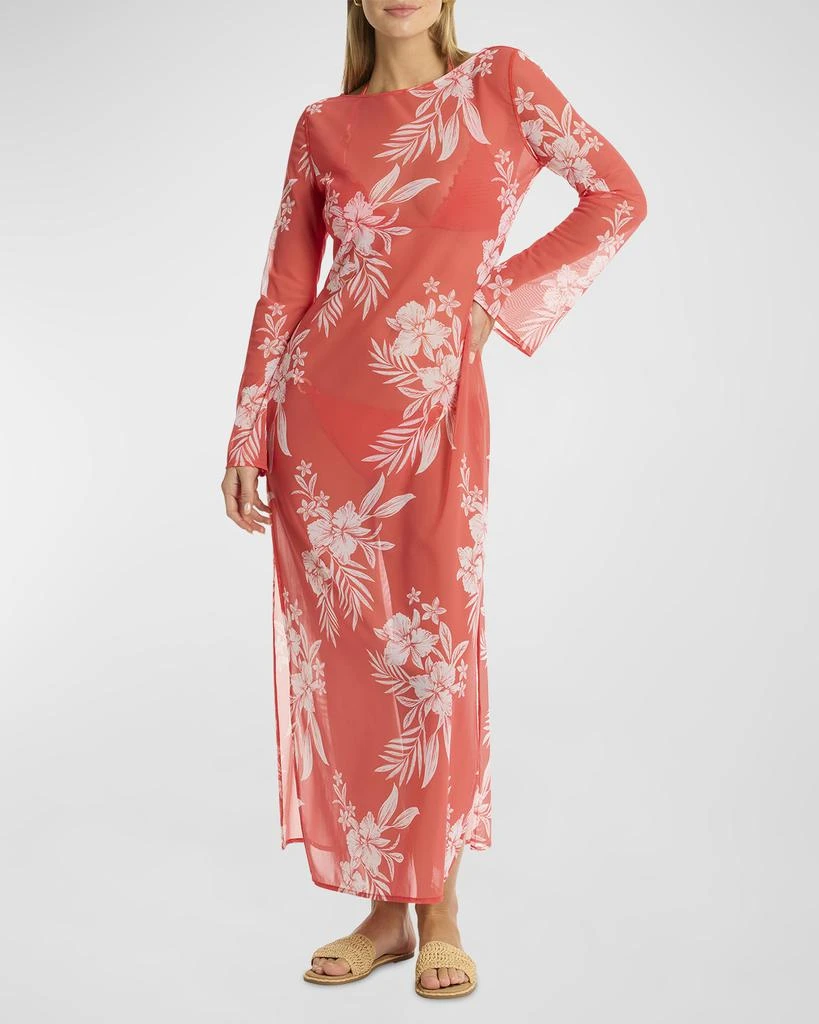 Sea Level Swim Aloha Mesh Long Dress 1