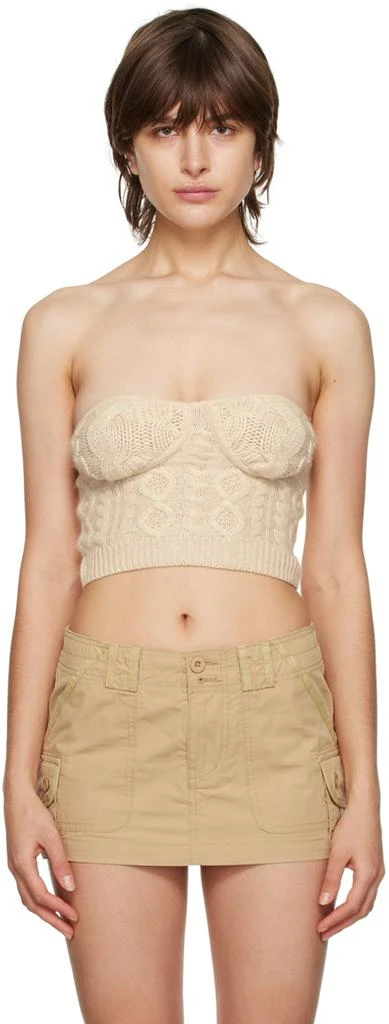 Danielle Guizio Off-White Strapless Tube Top 1