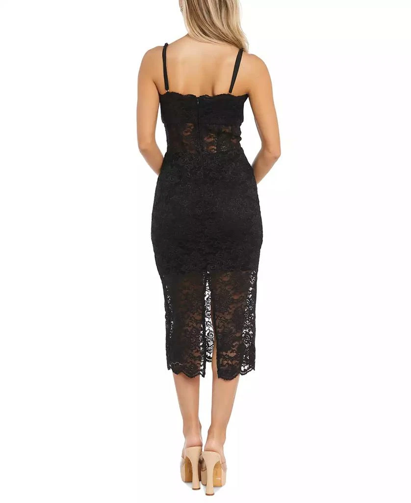 Morgan & Company Juniors' Sleeveless Midi Corset Lace Dress 3