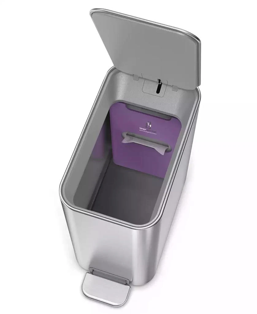 simplehuman 5 Liter Slim Bathroom Trash Can with Liner Pocket 5