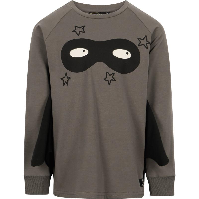 Rock Your Baby Bat design long sleeved shirt in grey