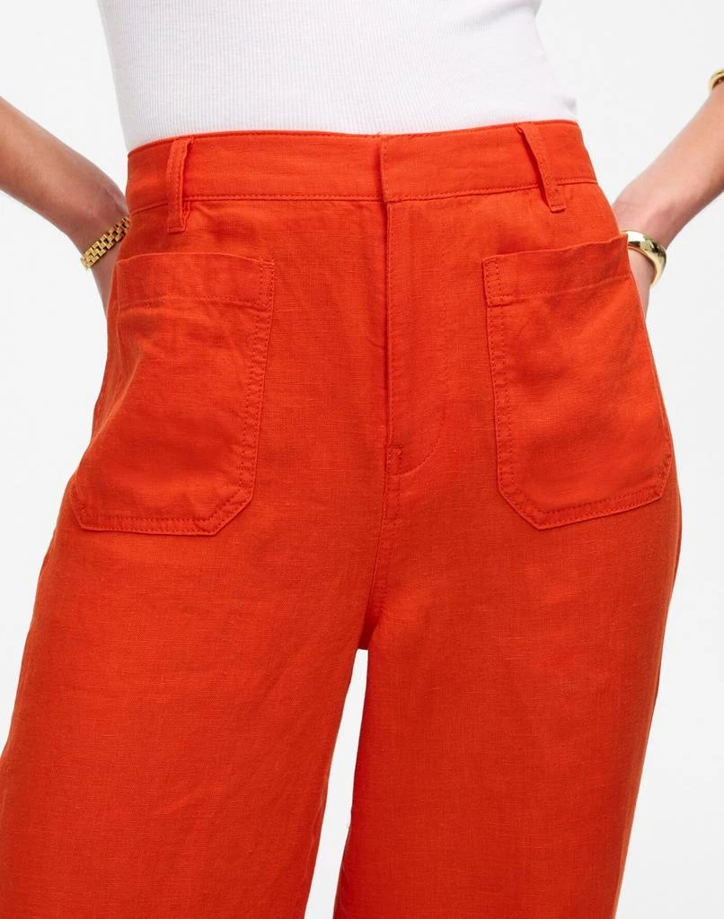 Madewell Patch Pocket Flare Pant in 100% Linen 5