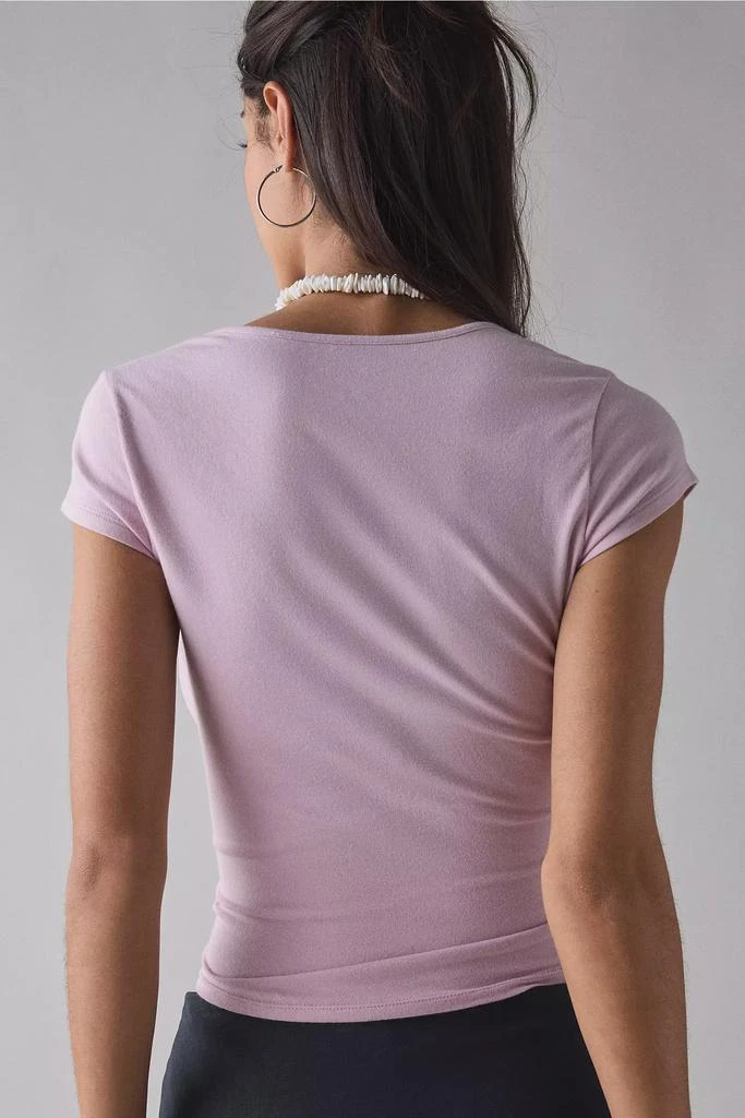 Out From Under Out From Under Notch-Front Cotton Compression Baby Tee 3