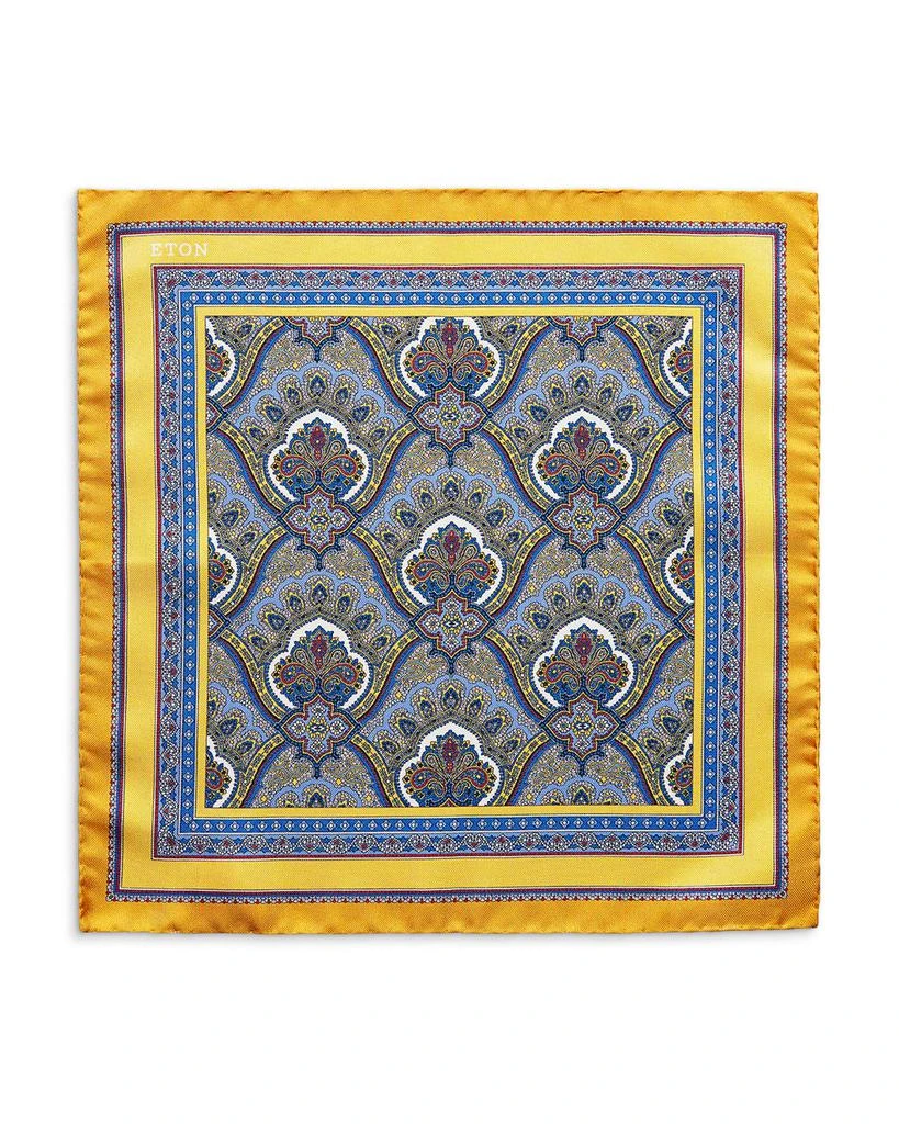 Eton Paisley Silk Pocket Square 3