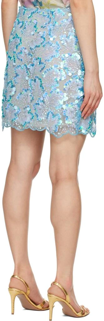 Anna Sui Blue Sequinned Miniskirt 3