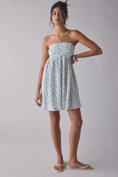 Kiss The Sky Kiss The Sky Ditsy Floral Strapless Babydoll Mini Dress 3