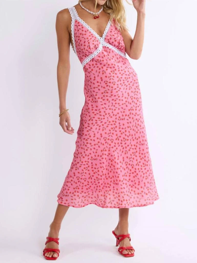 SAGE THE LABEL Sage The Label - Botanica Lace Detail Midi Dress 4
