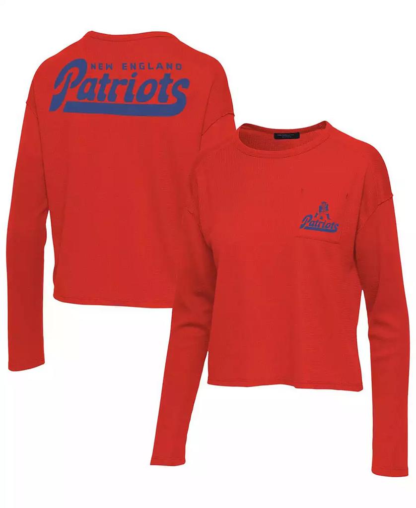 Junk Food Women's Red New England Patriots Pocket Thermal Long Sleeve T-shirt