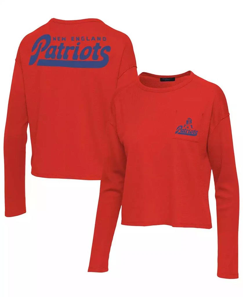 Junk Food Women's Red New England Patriots Pocket Thermal Long Sleeve T-shirt 1