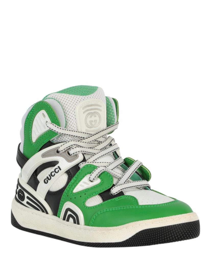 Gucci Basket Leather High-Top Sneakers