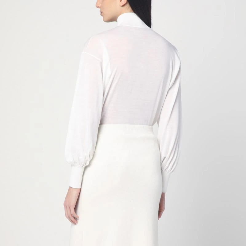 Alaïa White cut-out turtleneck bodysuit 3