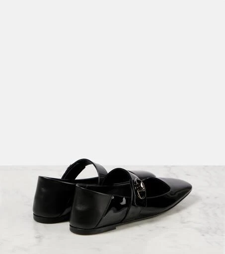 Valentino VLogo Locker patent leather Mary Jane flats 2