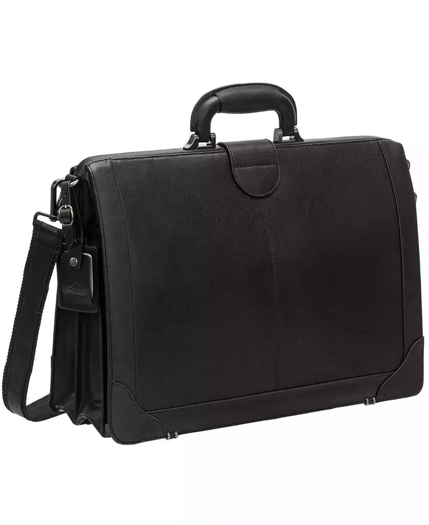 Mancini Leather Goods Men's Buffalo Luxurious Litigator Briefcase Pocket for 17.3" Laptop