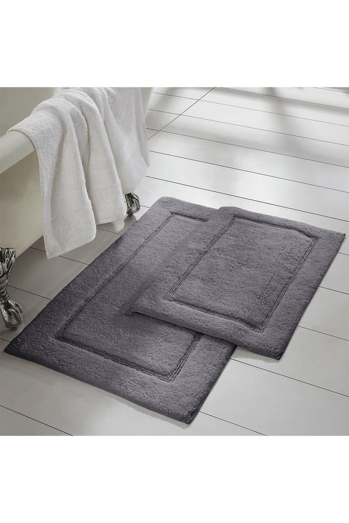 Modern Threads Solid Loop Non-Slip Bath Mat 2-Piece Set