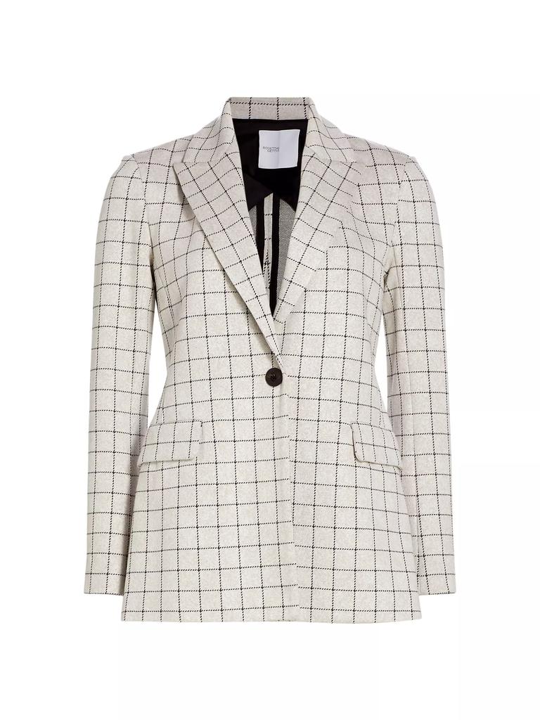 Rosetta Getty Windowpane Peak Lapel Jacket