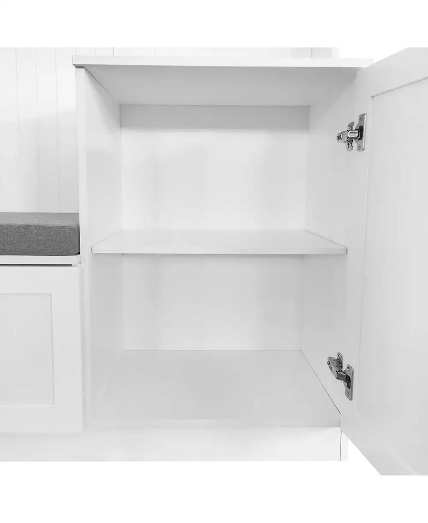 Streamdale Furniture Hall Tree with Bench Cushion Coat Rack 8