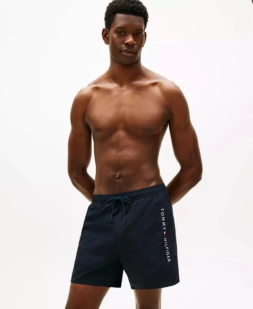 Tommy Hilfiger Men
s Classic-Fit Drawstring Zip Pocket Swim Trunks