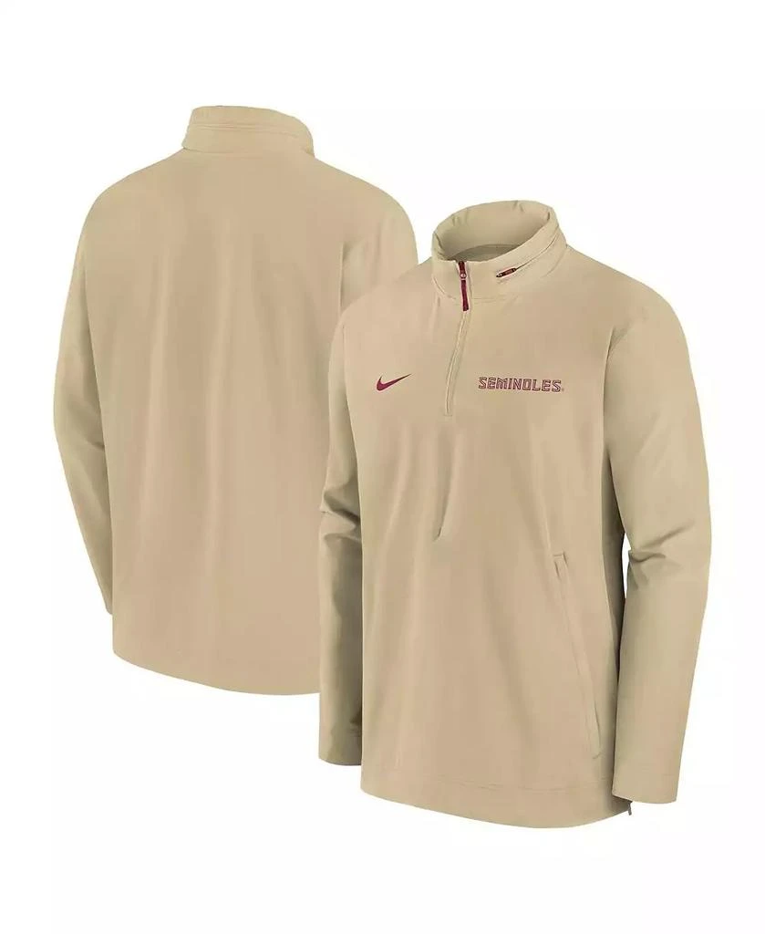 NIKE Men's Gold Florida State Seminoles Sideline Coaches Quarter-Zip Jacket 1