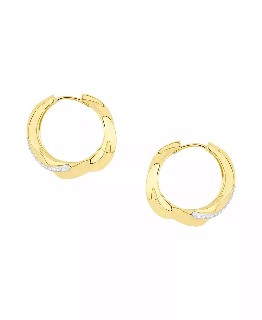 And Now This Crystal Hinged Hoop Earrings 2