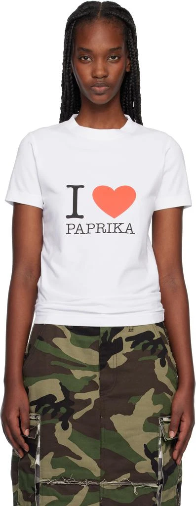Vetements White 'I Love Paprika' T-shirt 1