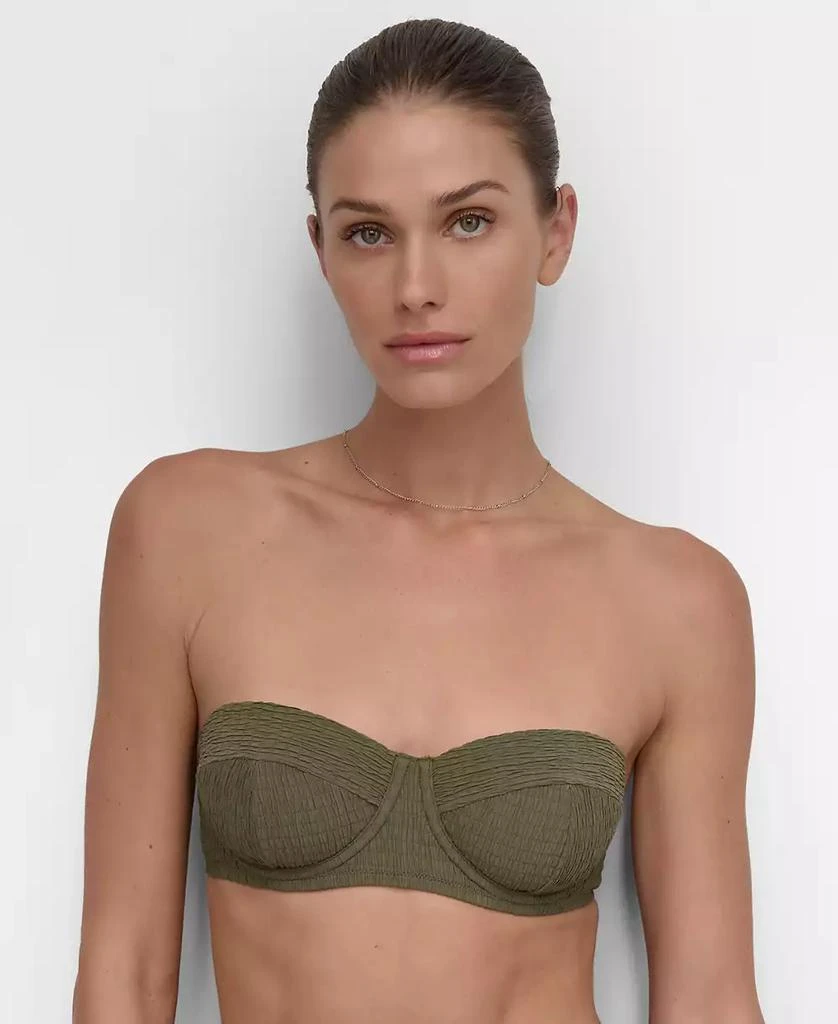 DKNY Women's Textured Molded Balconette Bikini Top 1
