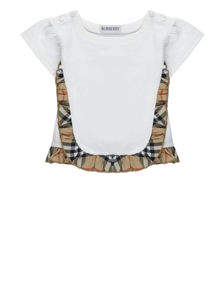 Burberry Burberry Kids Check Ruffle Infant T-Shirts