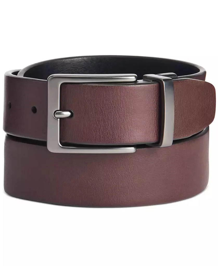 Original Penguin Men's Faux Leather Antique-Look Reversible Belt 1