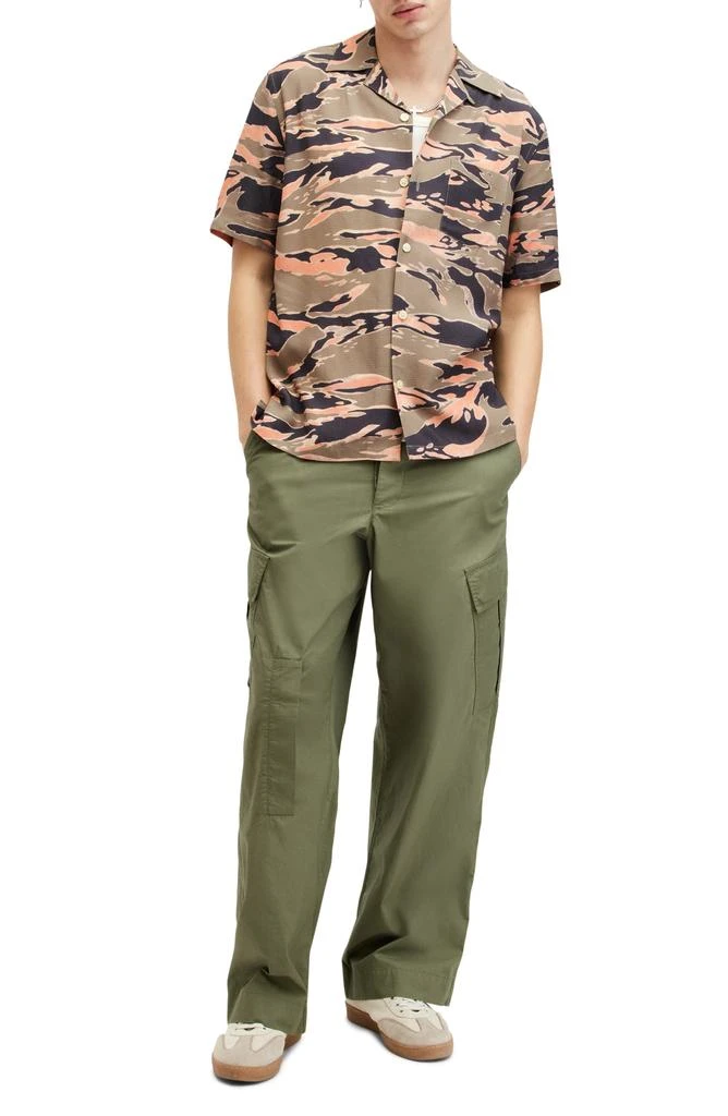 ALL SAINTS Solar Camo Short Sleeve Ripstop Button-Up Shirt 7
