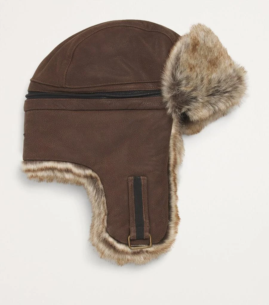 STETSON Leather Bomber Aviator Hat 2
