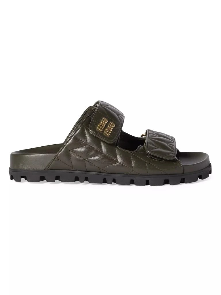 Miu Miu Fussbett Matelassé Leather Sandals 1