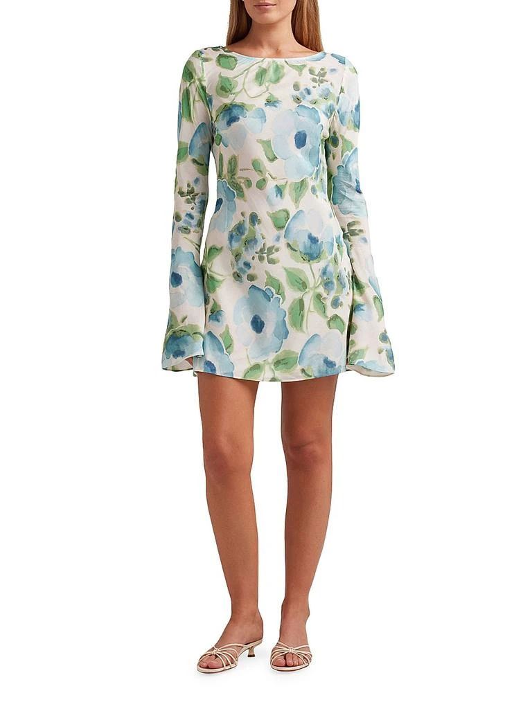 Peony Memento Floral Flare Minidress 2