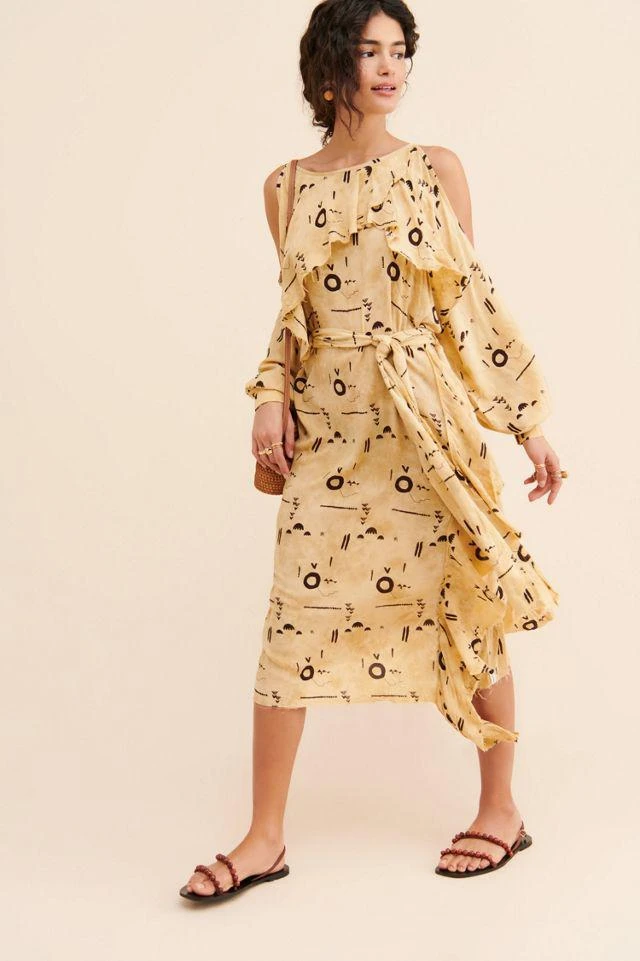 One Teaspoon One Teaspoon Billowing Printed Midi Dress 1