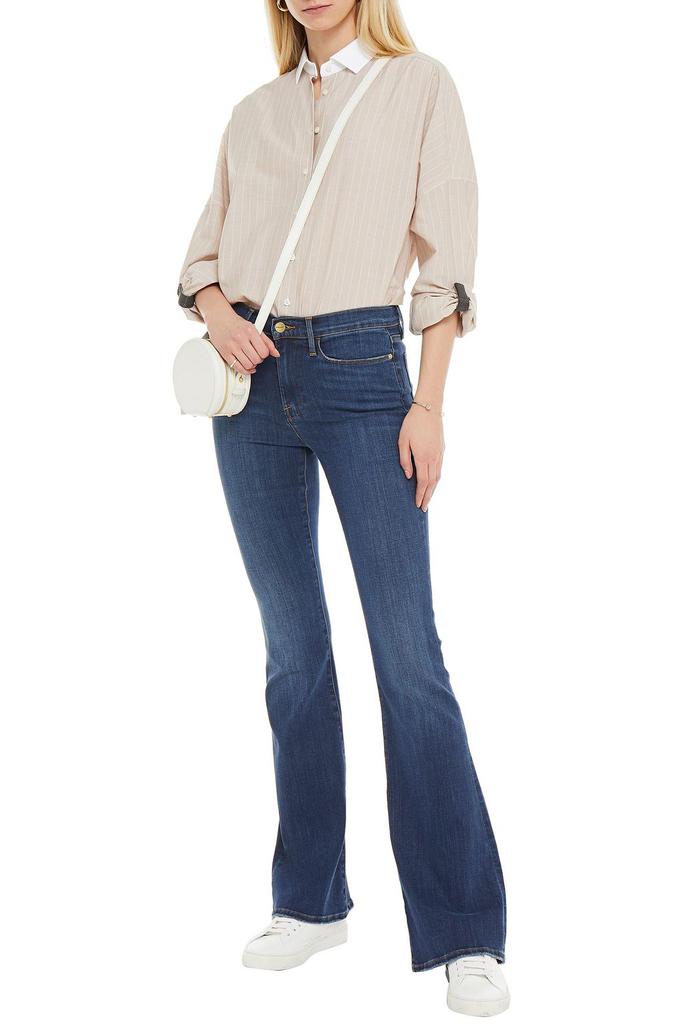 FRAME Le High Flare faded high-rise flared jeans