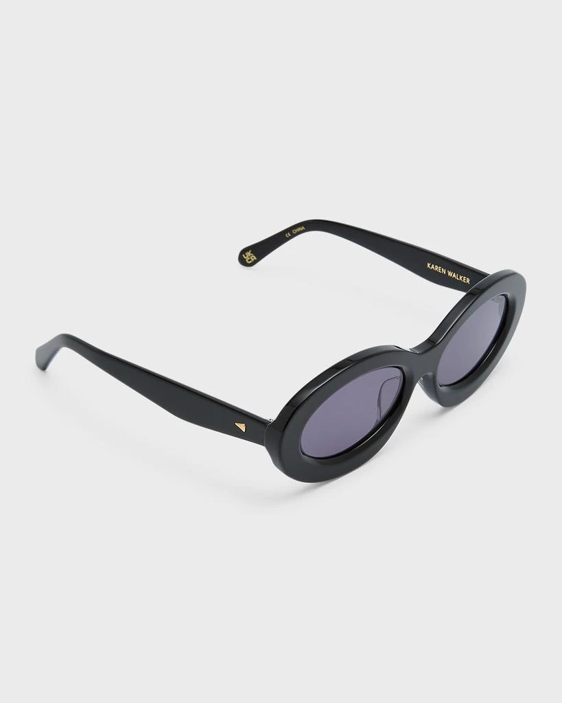 Karen Walker Beveled Acetate Oval Sunglasses 1