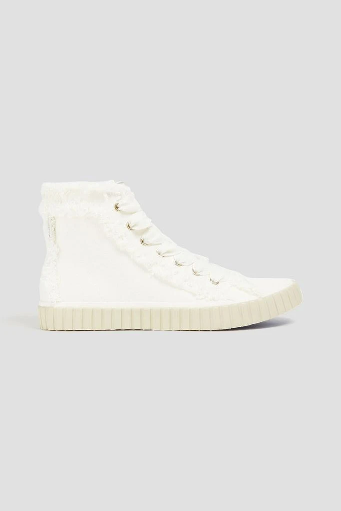 Zimmermann Frayed canvas high-top sneakers 1