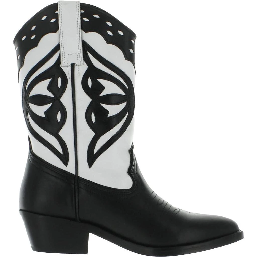 Steve Madden Laredo-M Womens Leather Almond Toe Cowboy, Western Boots 4
