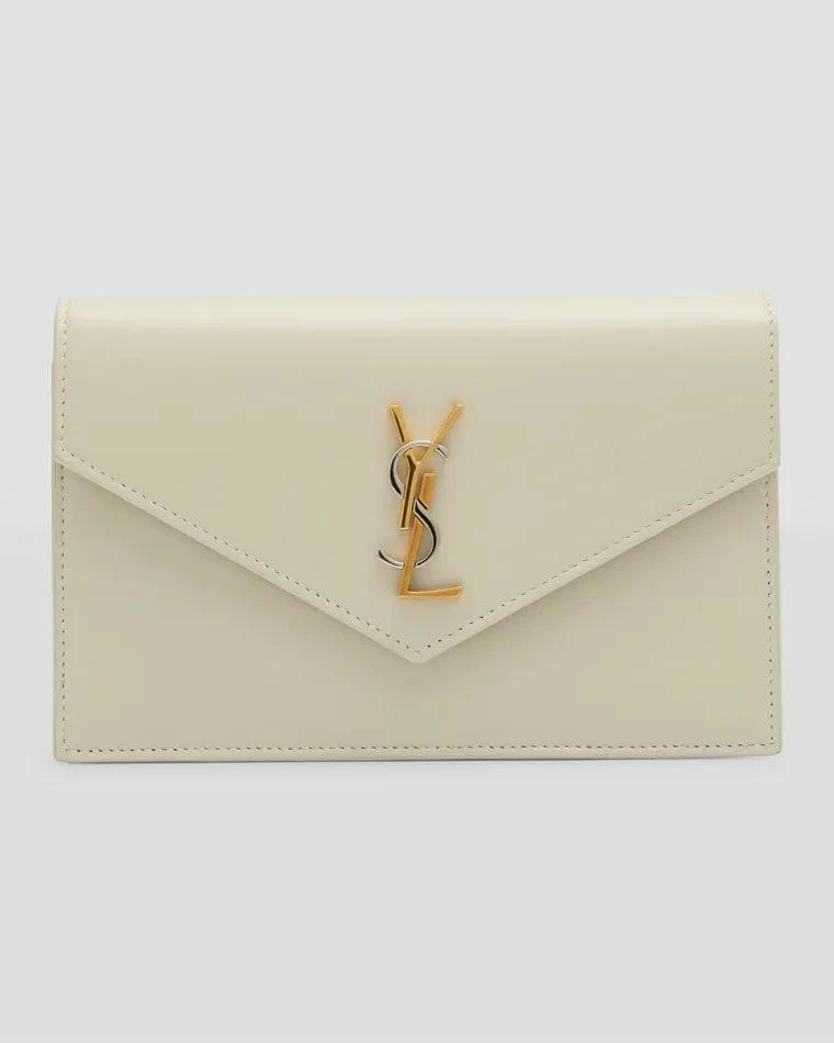 Yves Saint Laurent YSL Monogram Wallet on Chain in Smooth Leather 1
